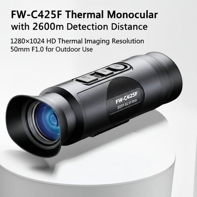 FW-C425F Thermal Monocular with 1300m Detection Distance, 1440×1080 OLED Display, and 7.5h Battery Life for Outdoor Use