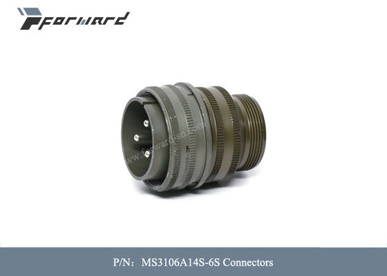 13A 6 स्थिति एविएशन पार्ट्स MS3106A14S-6S कनेक्टर्स वर्तमान रेटिंग 13A
