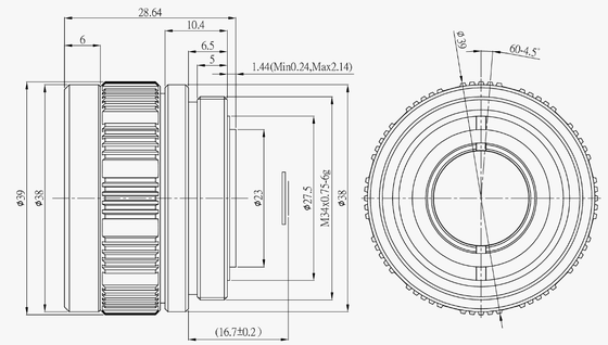 FWD-19-02 19mm F1.0 LWIR मोटर चालित ज़ूम लेंस 8-12 μm तरंग दैर्ध्य और 384×288@12μm सेंसर के लिए -40°C से +80°C ऑपरेटिंग तापमान के साथ