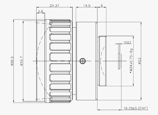 FWD-50 50mm F1.0 Motorized Zoom Lens with 8-12μm Wavelength and -40°C to +80°C Operating Temperature for LWIR Applications