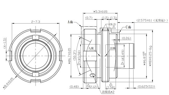 FWD-4.3 4.3mm F1.2 256×192@12μm LWIR Motorized Zoom Lens with 8-12 μm Wavelength for Thermal Imaging